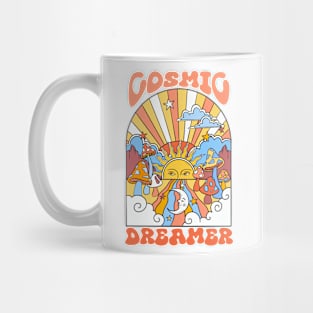 60s Cosmic Dreamer Psychedelic hippie mushroom sunshine Mug